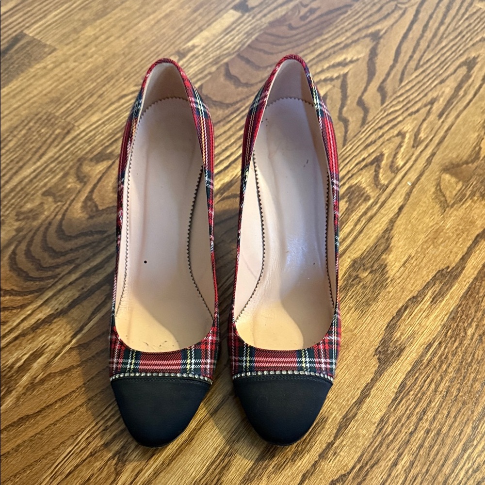 Plaid Red and Black Women's Pump J Crew tartan plaid